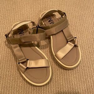 ZARA tan strapped sandals